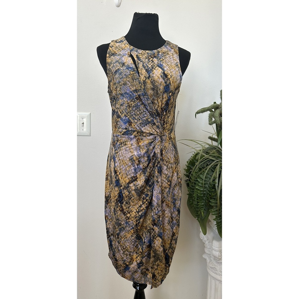 NWT GUESS Women's Gold‎ Blue Snakeskin Print Shift Dress Size XL